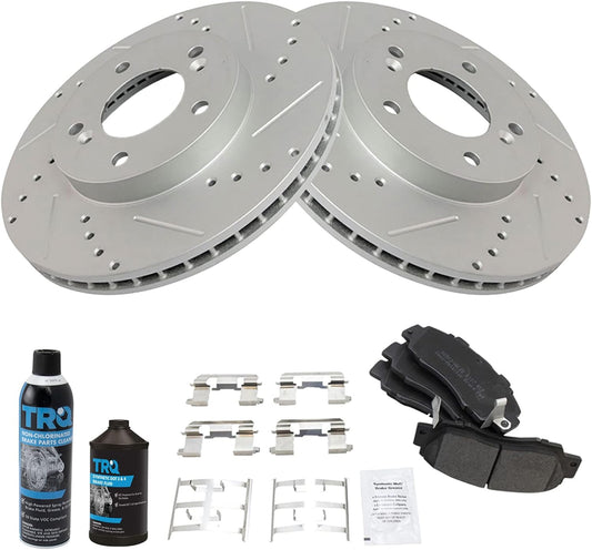 TRQ Front Brake Pad & Rotor Kit for 97-01 CR-V and More