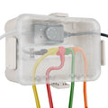 Large Almond Outdoor Electrical Box with Clear Lid - IP54 Weatherproof
