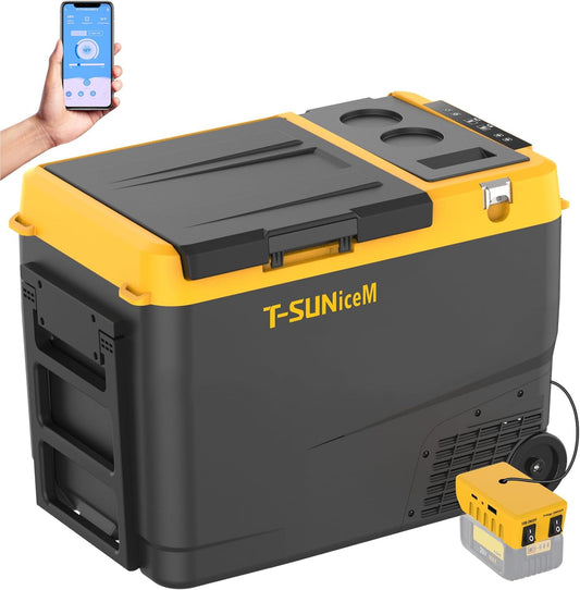 Dual Zone 42 Qt Car Fridge powered by Dewalt, T-SUNiceM