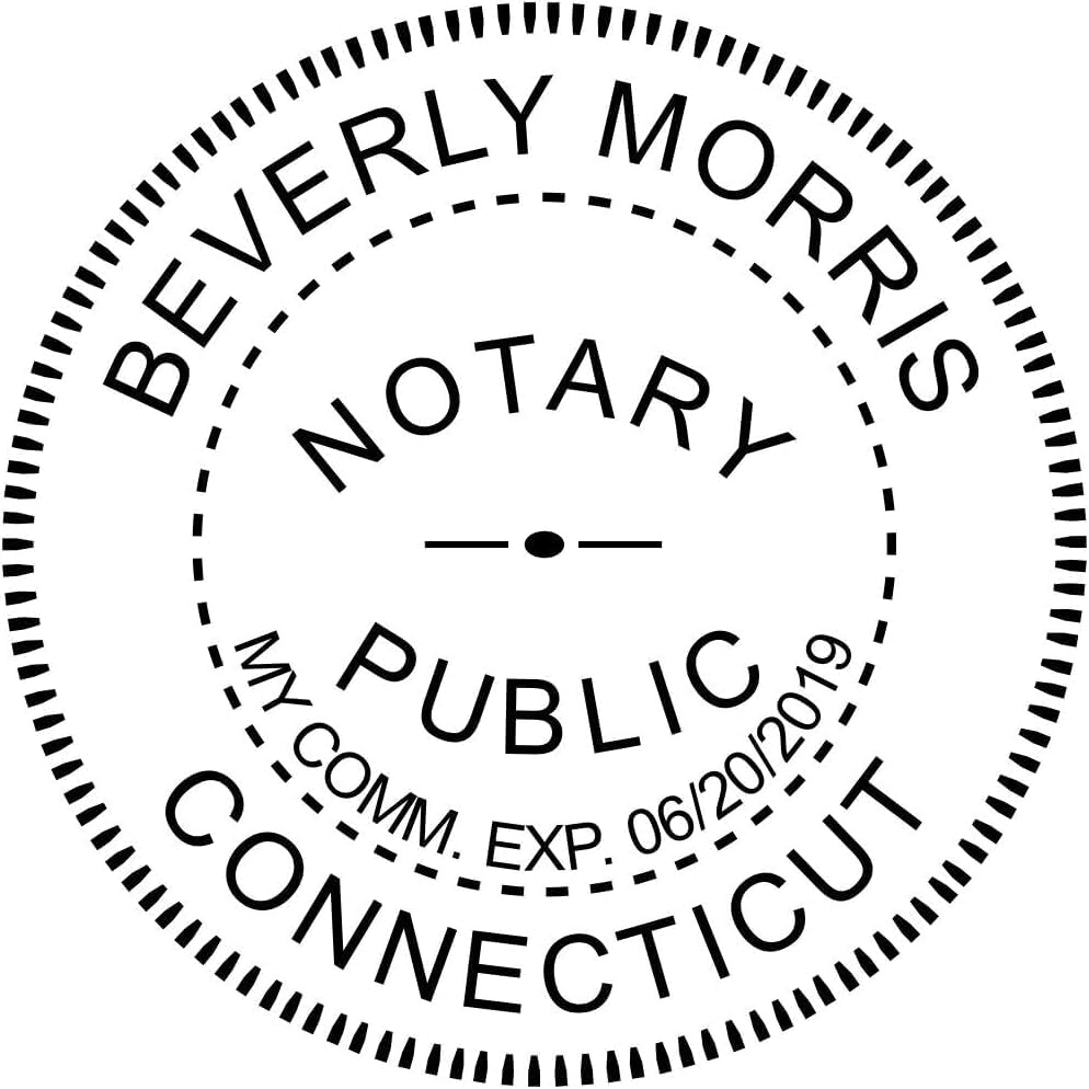 Connecticut Round Notary Embosser for Official Seals and Impressions