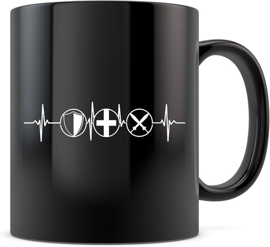 MMO Heartbeat Gaming Mug - Tank, Healer, DPS!