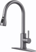 Kitchen Faucets with Pull Down Sprayer - High Arc Stainless Steel