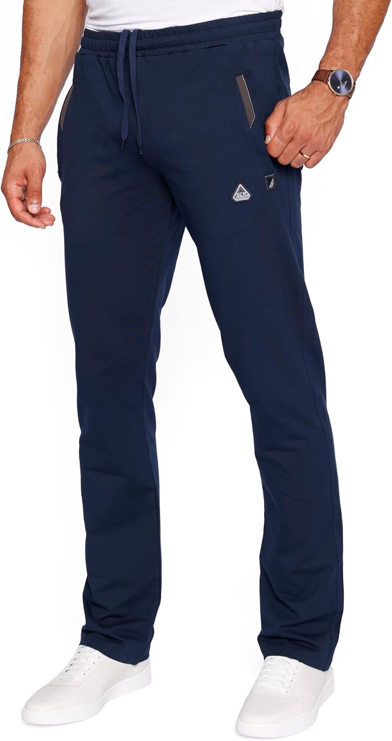 Men's Sweatpants Luxury Fit for Tall Men with Zipper Pockets