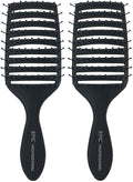 Epic Professional Quick Dry Hair Brush 2 Pack - Faster Drying