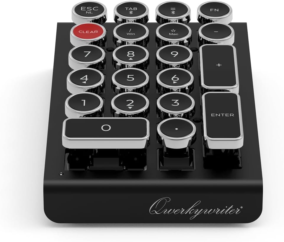 Qwerkywriter NUMKEY NUMPAD USB-C Wired & Wireless for All Devices