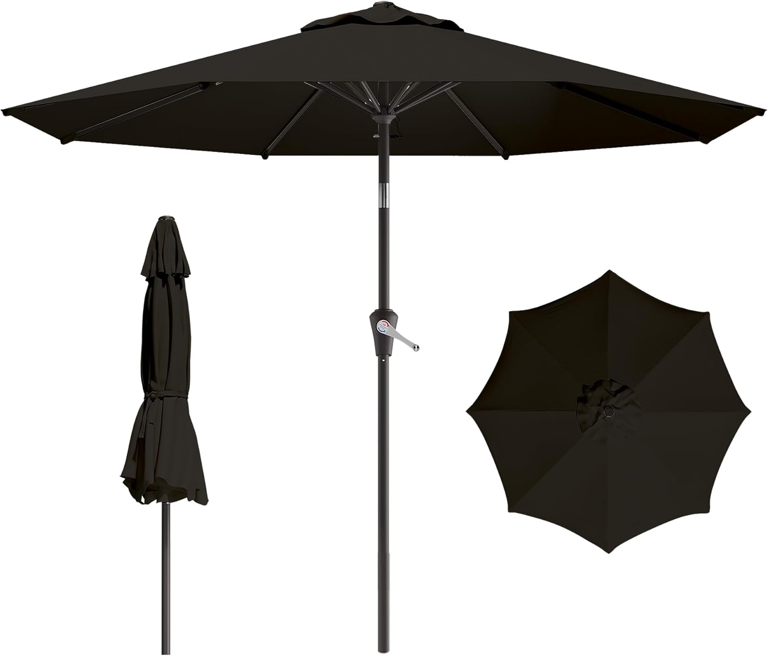 Patio Umbrella for Outdoor with Push Button Tilt and Crank