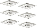 CURTA 6-Pack 1/6 Size Steam Table Pan Lid with Handle - NSF Certified