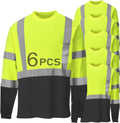 High Visibility Safety Shirts for Men - Hi Vis Reflective Long Sleeve