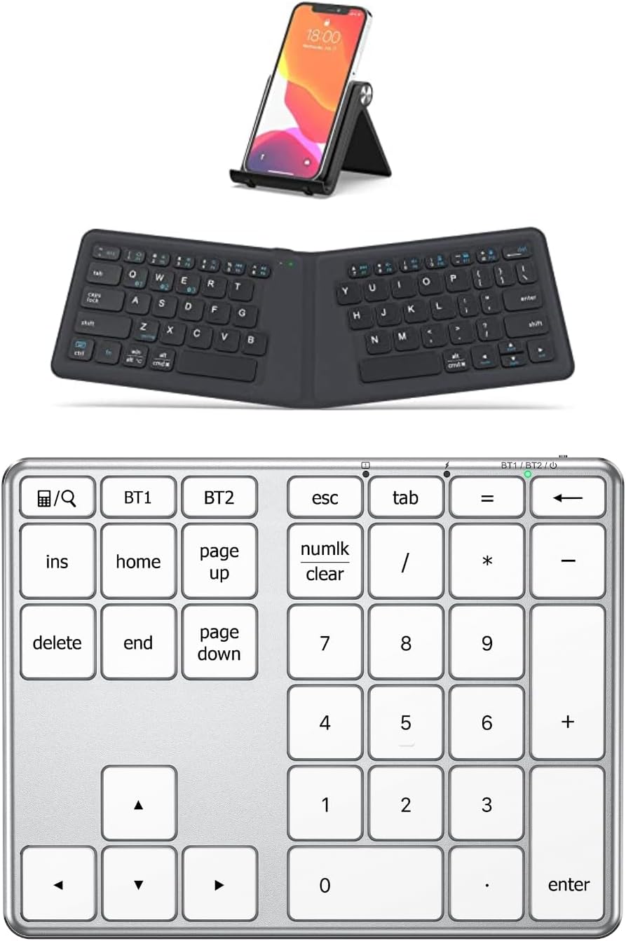 iClever BK06 Foldable Bluetooth Keyboard: Multi-Device Wireless Typing