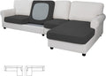 Easy-Going Stretch 4 Piece Couch Cushion Covers for L Shape Sofa