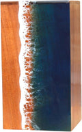 Ocean Wooden Resin Urn | Sea Shore Urn - Small Memorial Urn