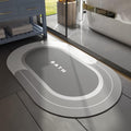 MontVoo Bath Mat 24x35 Grey - Quick Dry, Non Slip Shower Rug