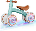 Baby Balance Bike for 1 Year Old - 4-Wheel LED Lights, Lightweight