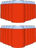 PartyPrints 1000 Pack Tangerine Can Cooler Sleeves - Thick Insulated