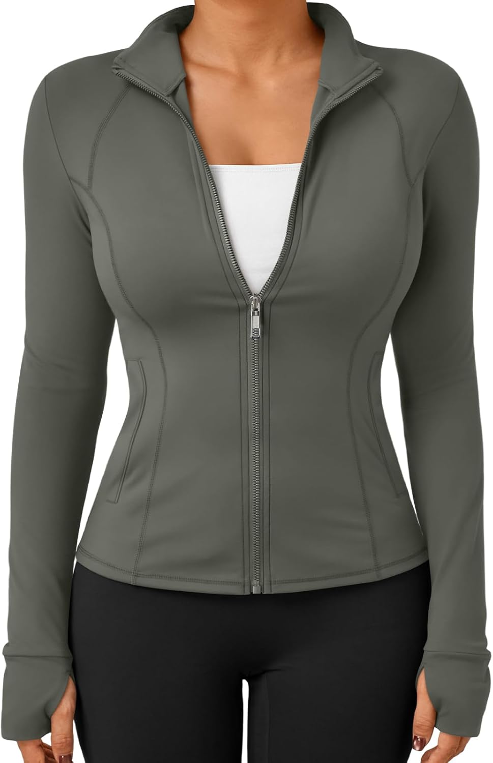 Trendy Queen Womens Lightweight Zip Up Jackets for Active Lifestyle