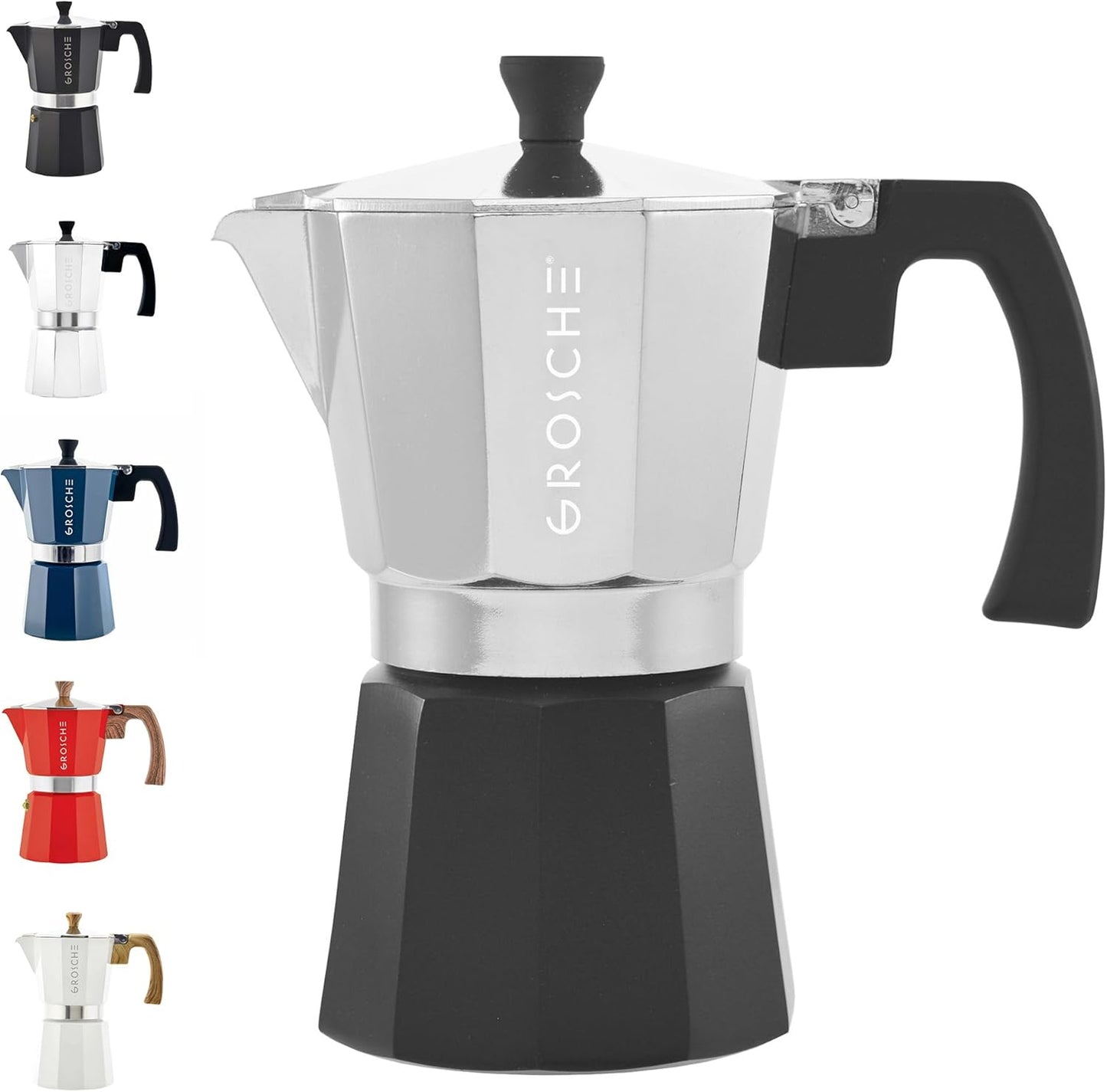 GROSCHE Milano Espresso Maker | Authentic Cuban & Italian Coffee | 6 Cup Capacity