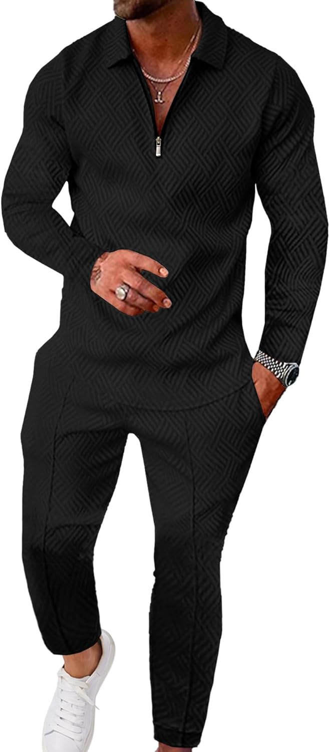 UOUA Mens 2 Piece Set Casual Outfits for Stylish Comfort