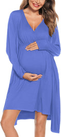Maternity Nursing Gown and Robe Set for Women - Soft Modal 2-Piece