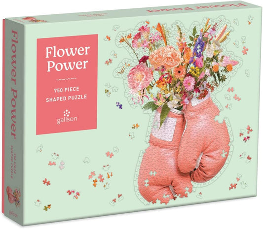 Galison Flower Power Boxing Gloves Puzzle - Fun & Challenging 750 pcs!