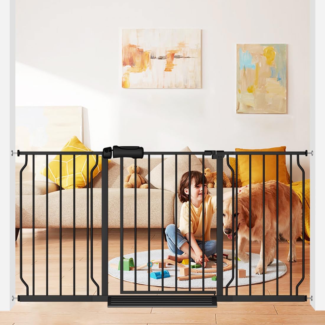 Auto Close Extra Wide Child Safety Gate - 62 Inch