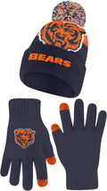 Ultra Game NFL Super Soft Winter Beanie and Gloves Set - Warm Stadium