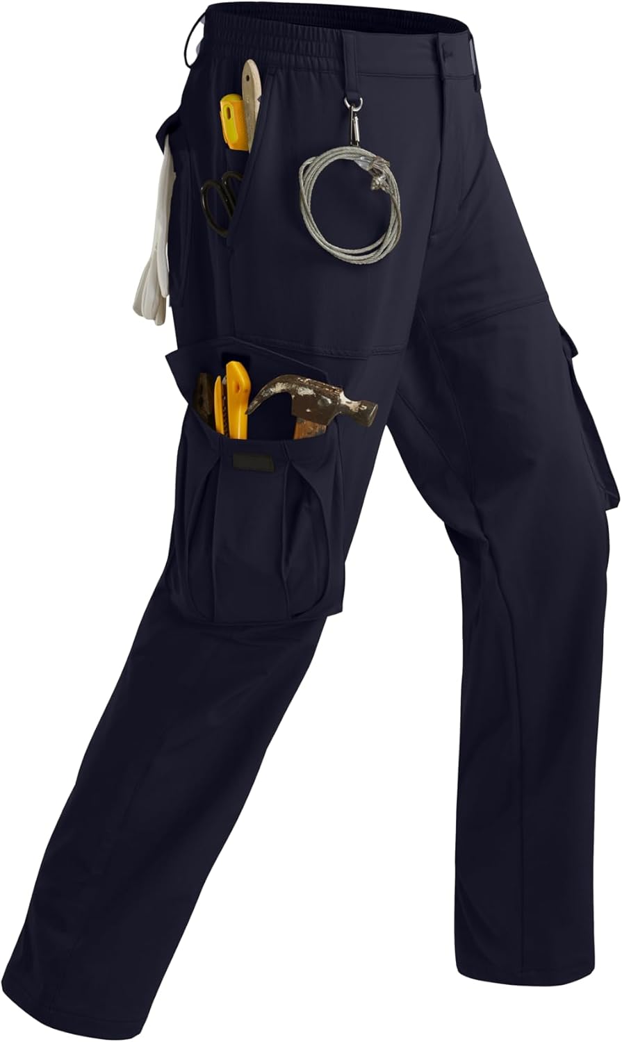 FAIABLE Mens Work Cargo Pants Tactical Hiking Pants with 8 Pockets