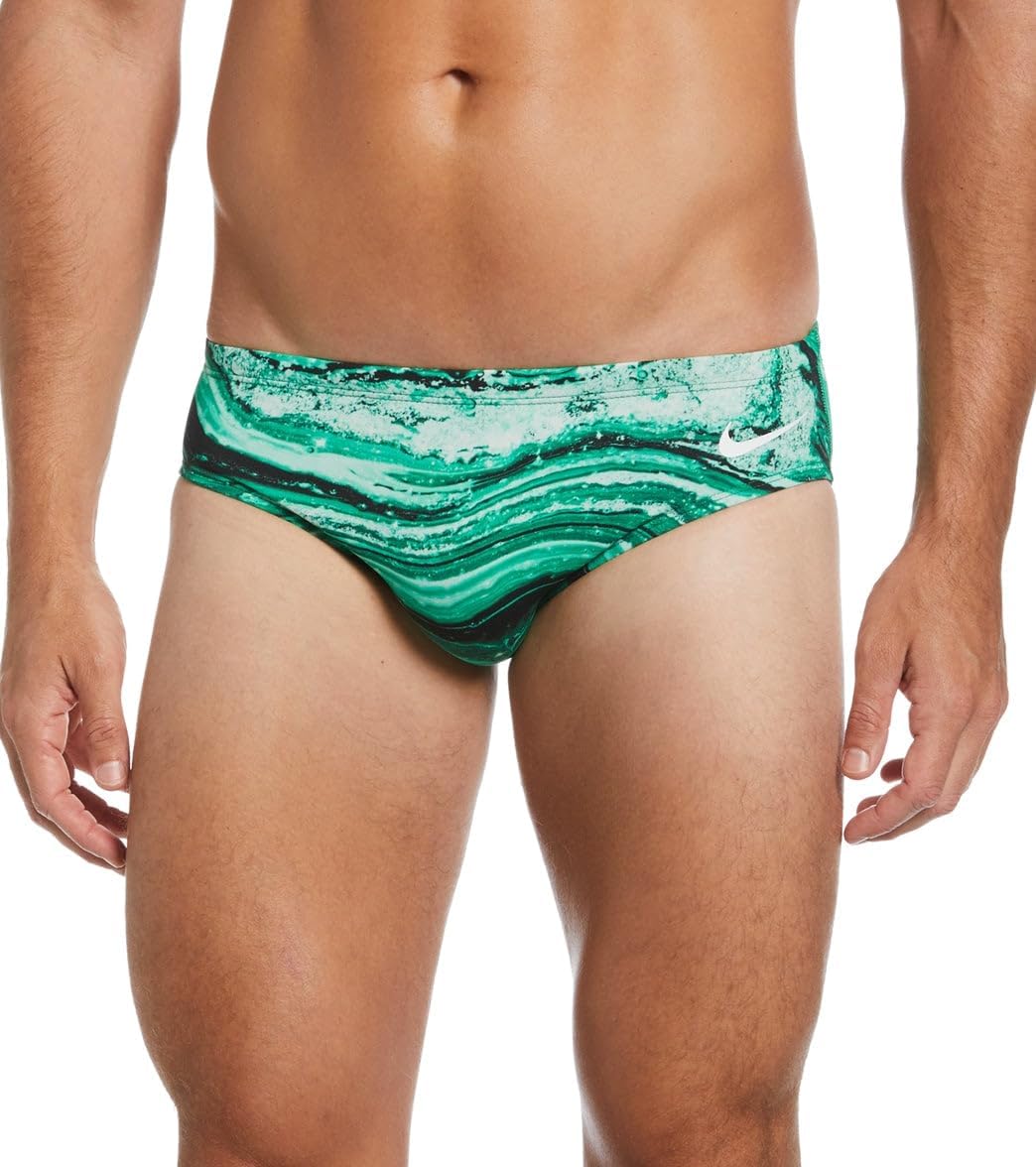 Nike HydraStrong Men's Swim Brief- Court Green, Size 30