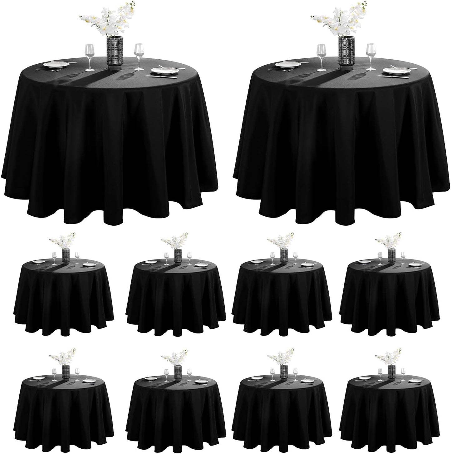 120in Round Tablecloths for Dining Parties and Weddings
