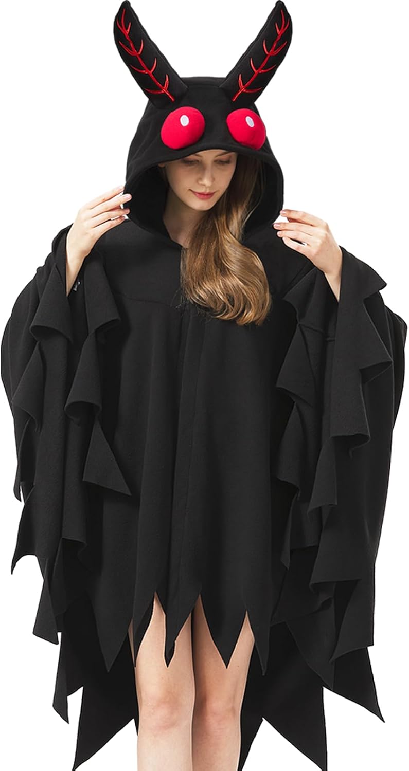 Mothman Costume Hooded Blanket Cape for Halloween Fun