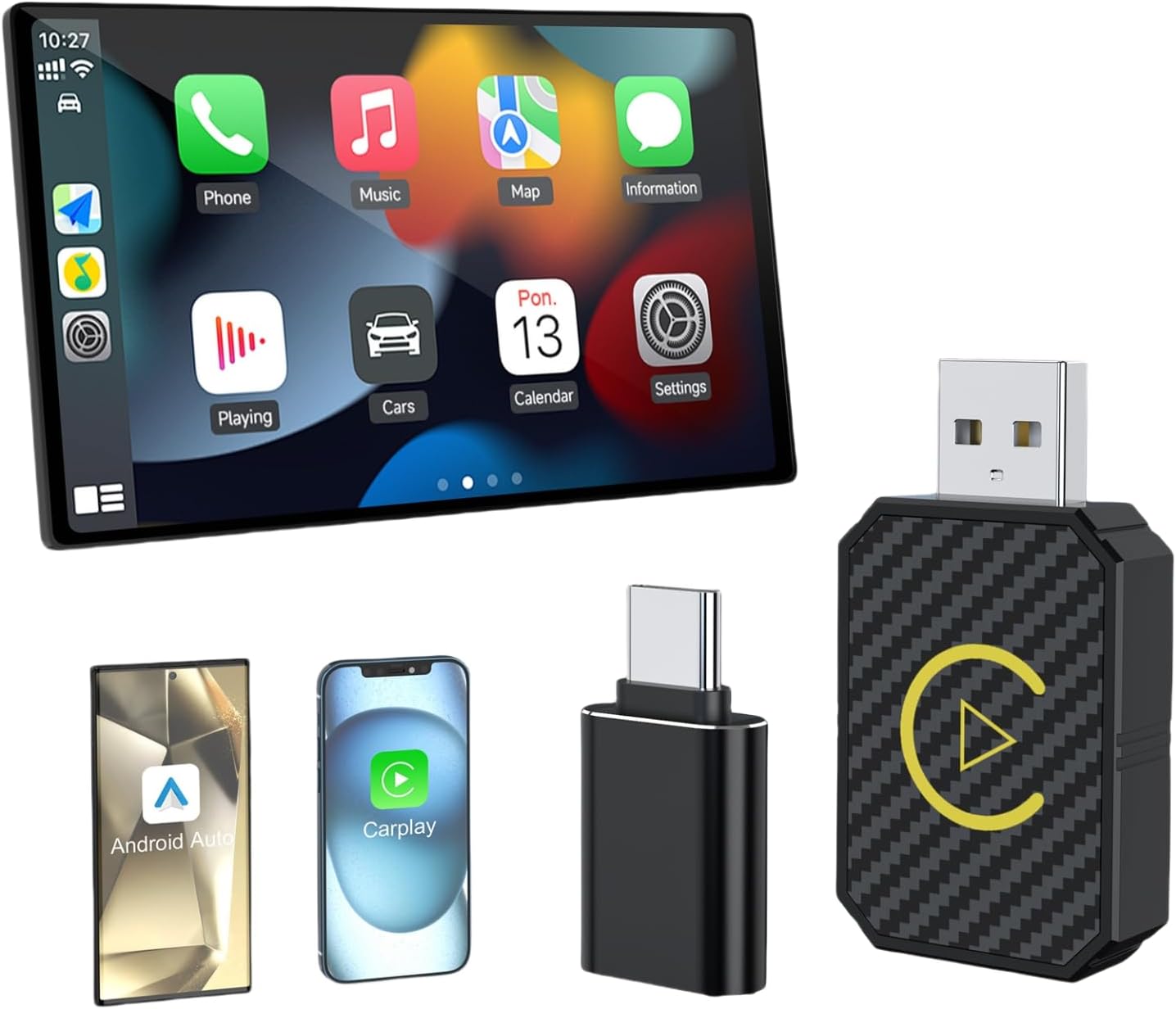 Wireless CarPlay & Android Auto Adapter - Fast Connection