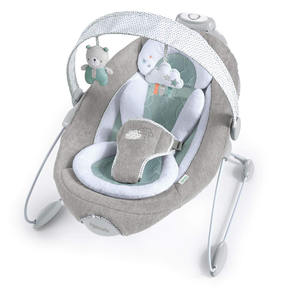 Ingenuity SmartBounce Baby Bouncer: Soothing White Noise & Toys