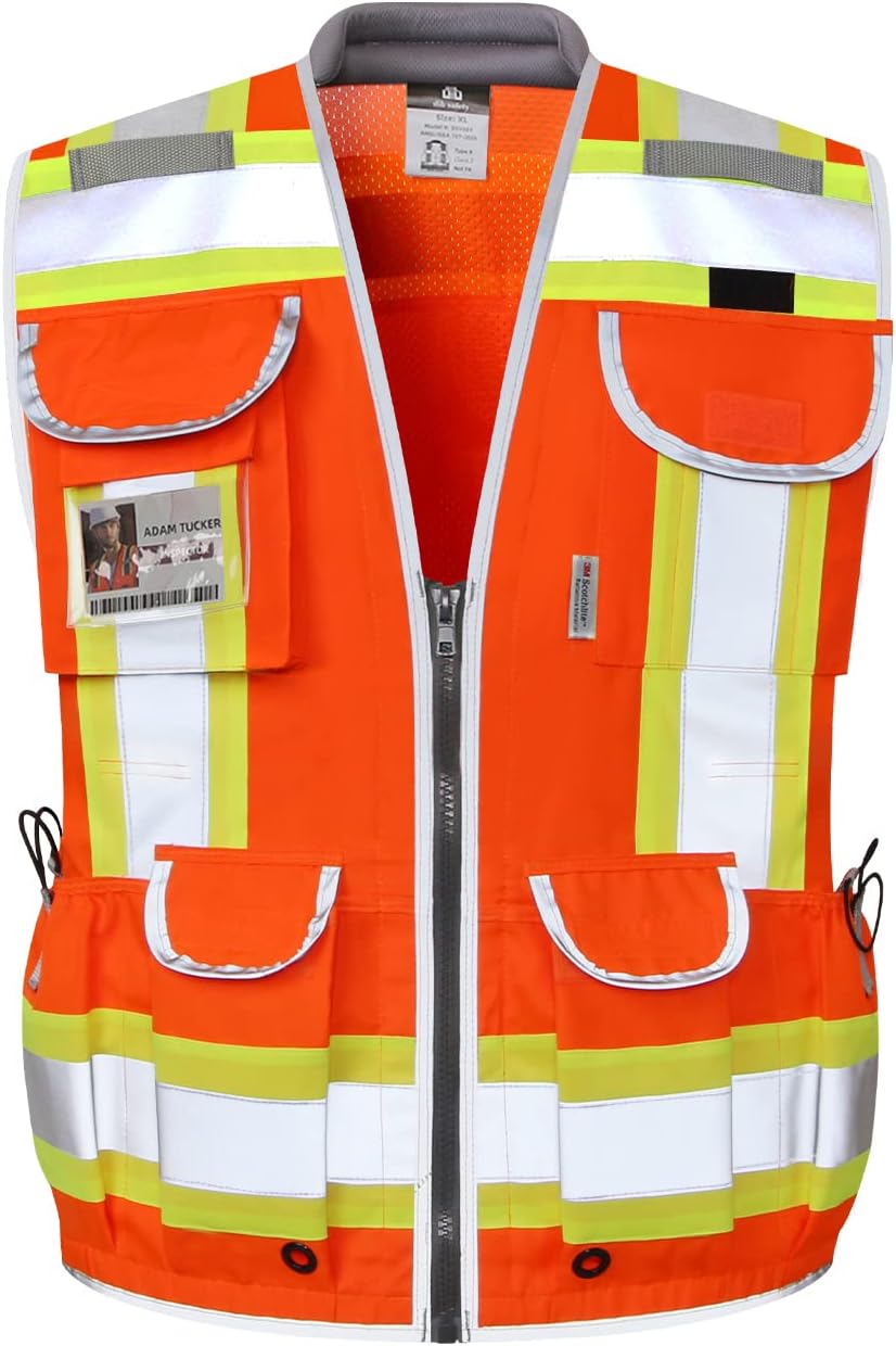 Dib Safety Reflective Vest Heavy Duty for High Visibility Work