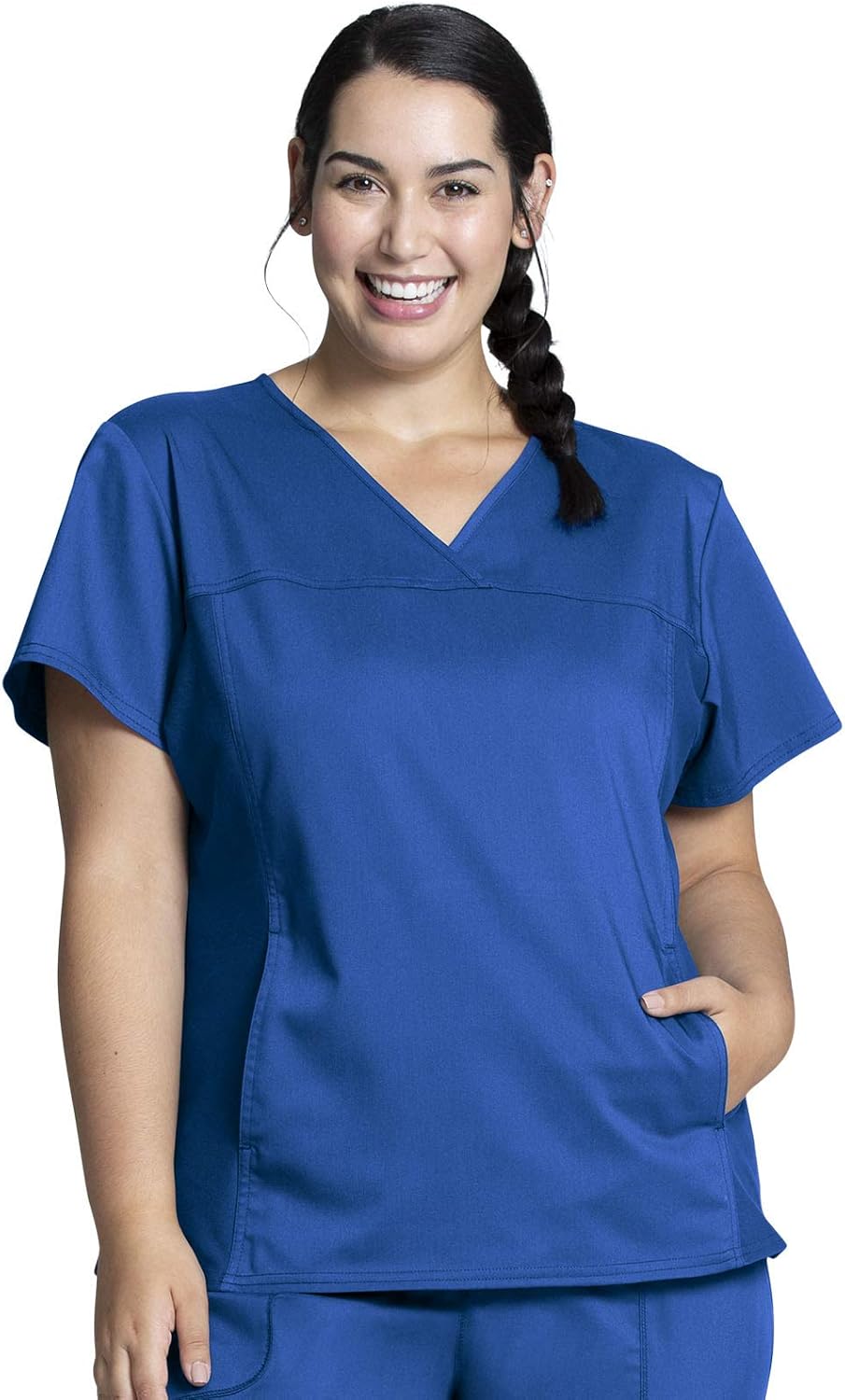 Scrubs for Women Workwear Revolution V-Neck with Knit Sides