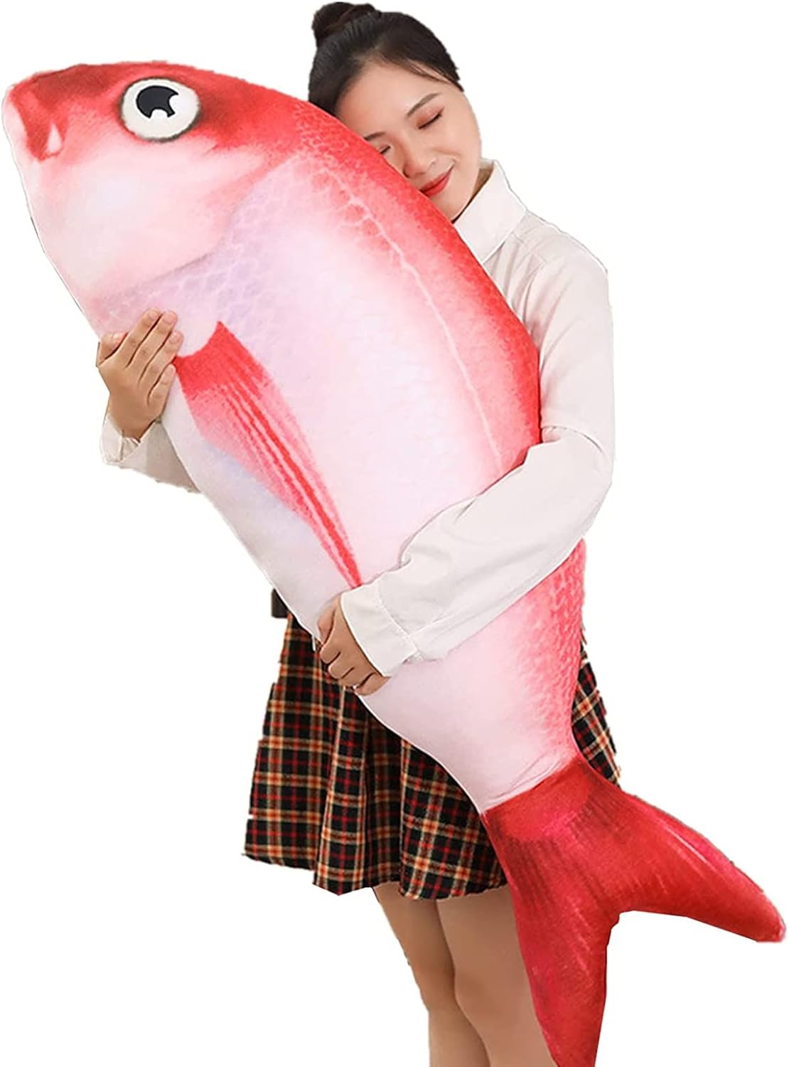 XIYUAN 3D Giant Fish Pillow - Plush Home Decor & Gift (31.5 in / 80 cm)