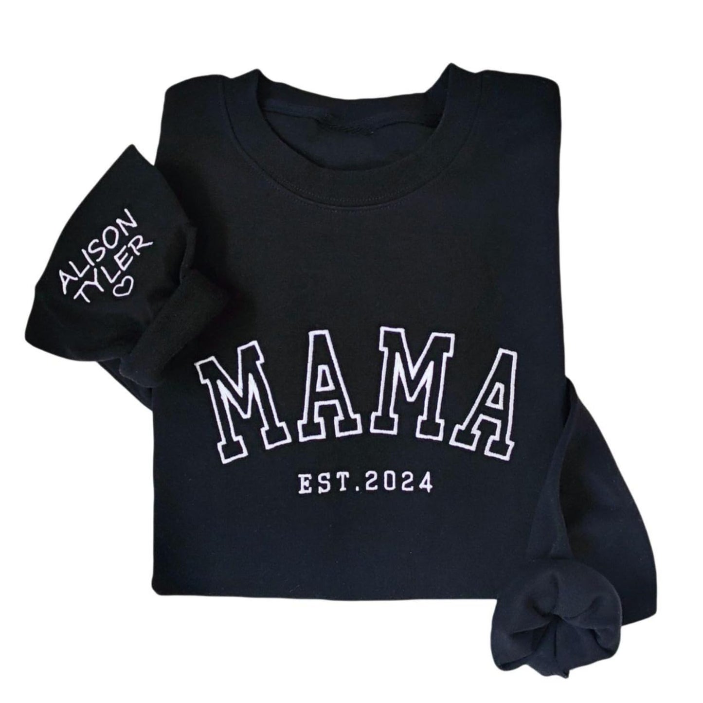 Custom Mama Sweatshirt with Kids' Names - Personalized Joy