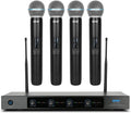 4-Channel Wireless Microphone System 250Ft Range - Stable Live Audio