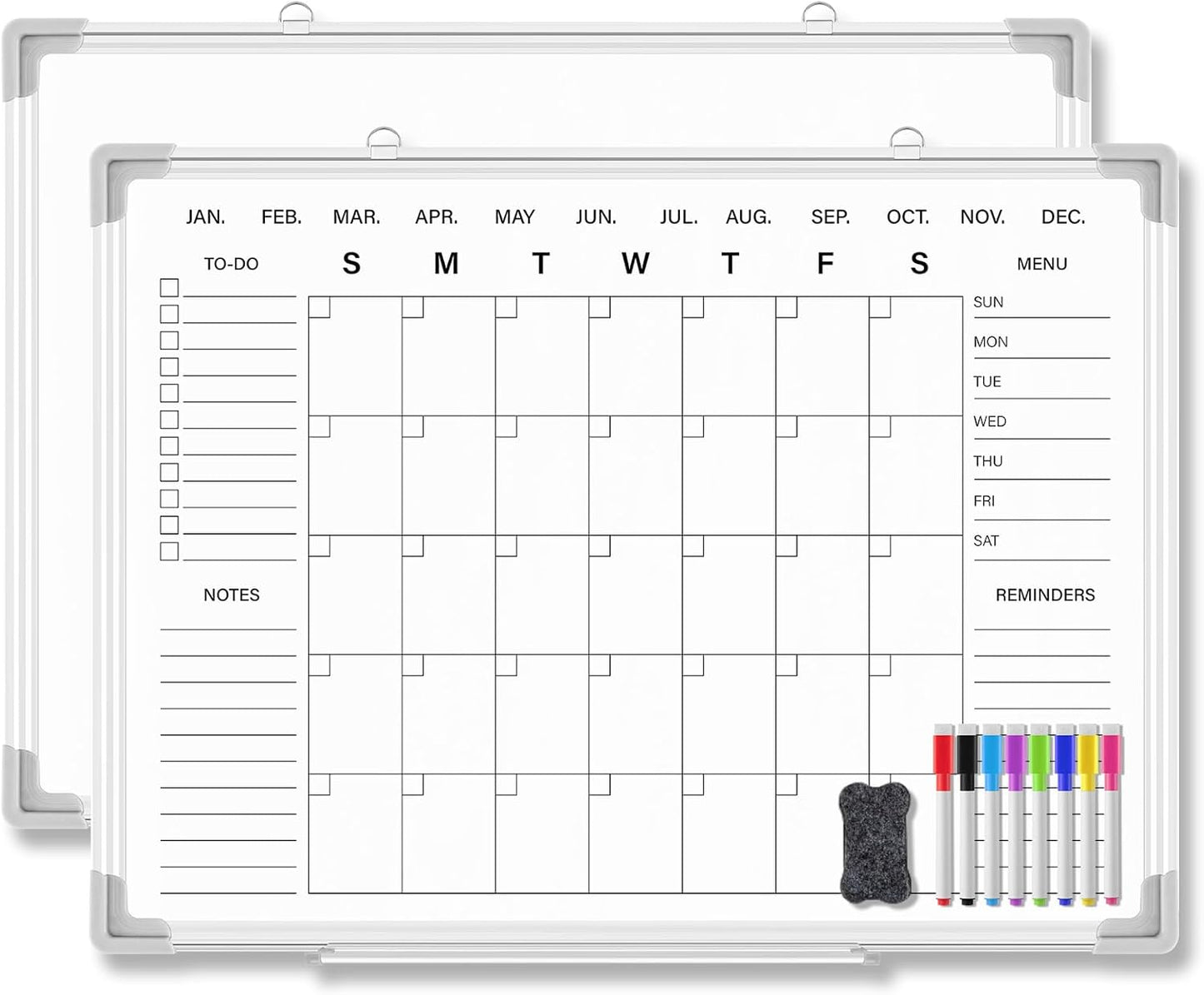 Magnetic Monthly Dry Erase Calendar for Home and Office Use