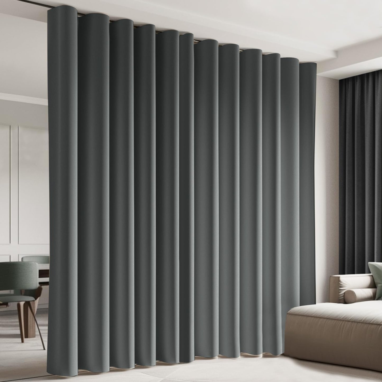 Room Divider Blackout Curtain for Privacy and Light Control