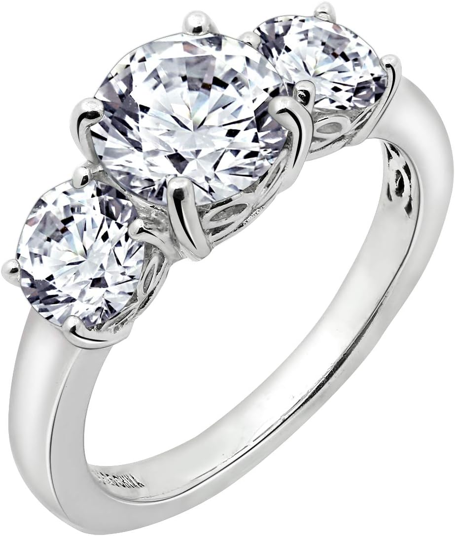 Timeless 3-Stone Ring with Infinite Elements Cubic Zirconia
