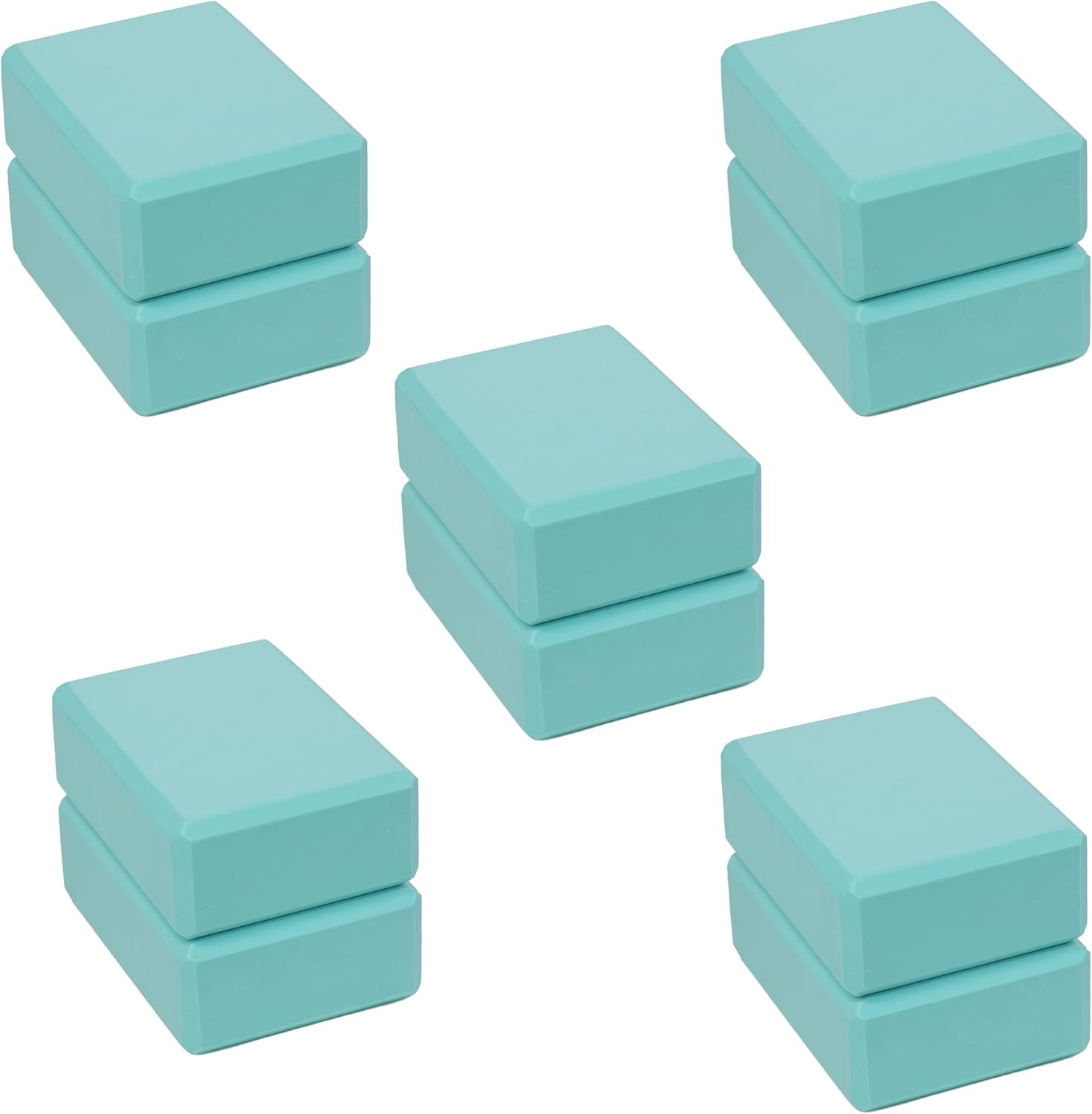 UPWARD FIT 3 Yoga Blocks 10 pack - Firm & Supportive Balance Foam for Yoga, Pilates & Workout