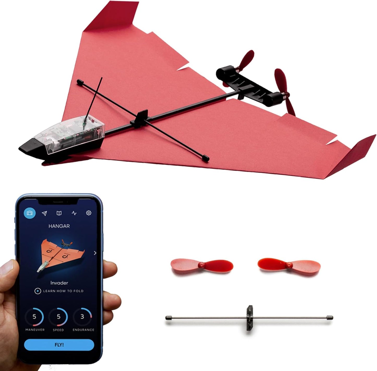 POWERUP 4.0 Smartphone Controlled Paper Airplane Kit for Fun