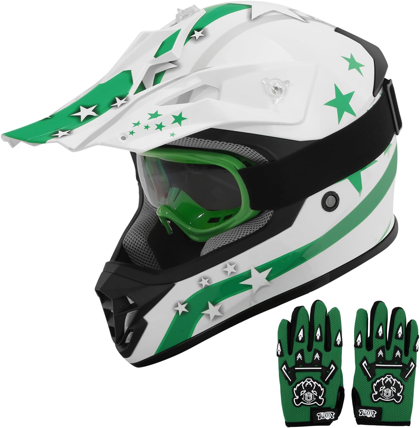TCT-MOTORPARTS Youth Kids Dirt Bike Full Face Helmet Review