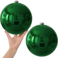 Emerald Green 8.0 in Extra Large Christmas Ornaments - Shatterproof