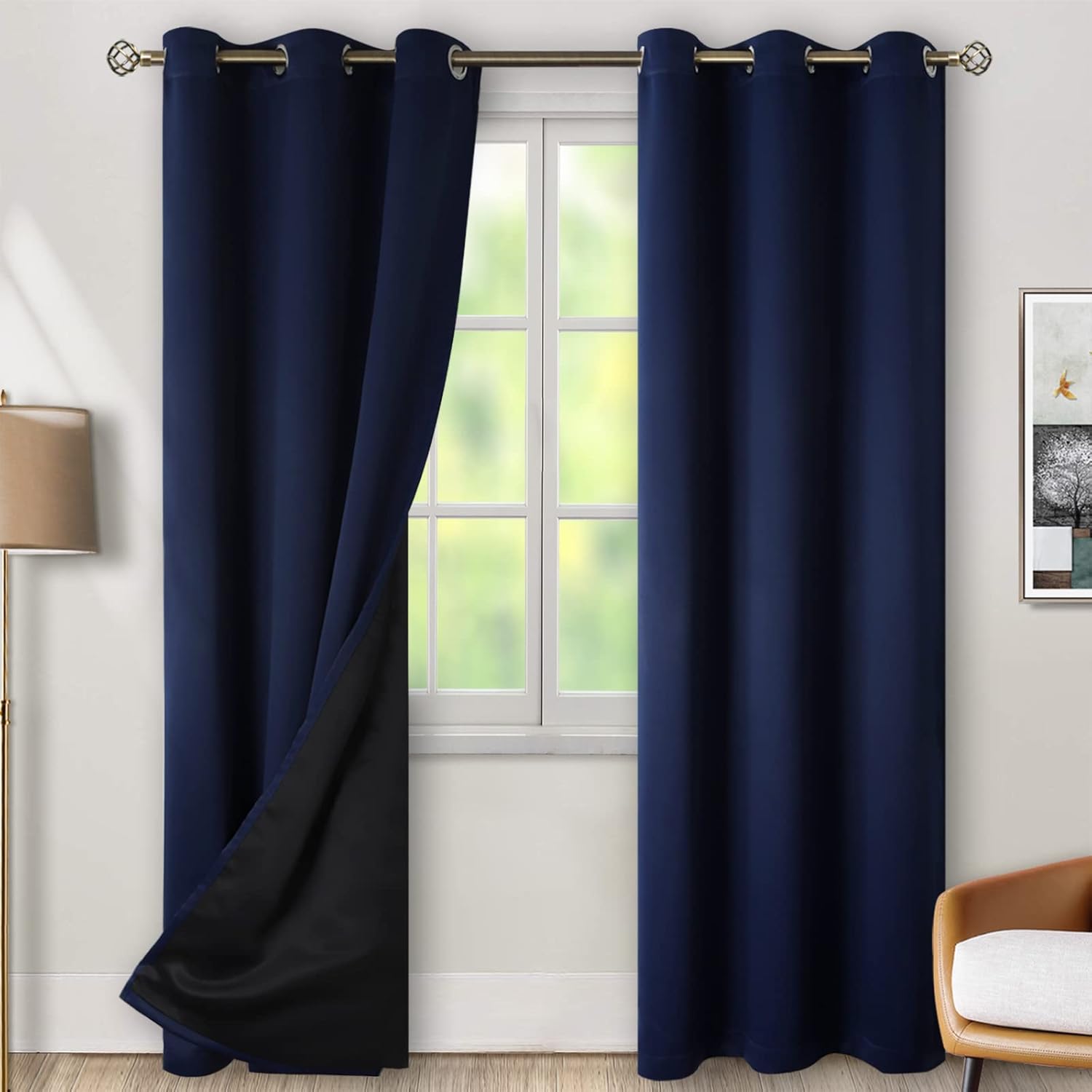 BGment Thermal Insulated Blackout Curtains for Bedroom 42x84