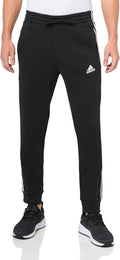 adidas Men's Essentials 3-Stripes Fleece Tapered Cuff Pants - Warm via