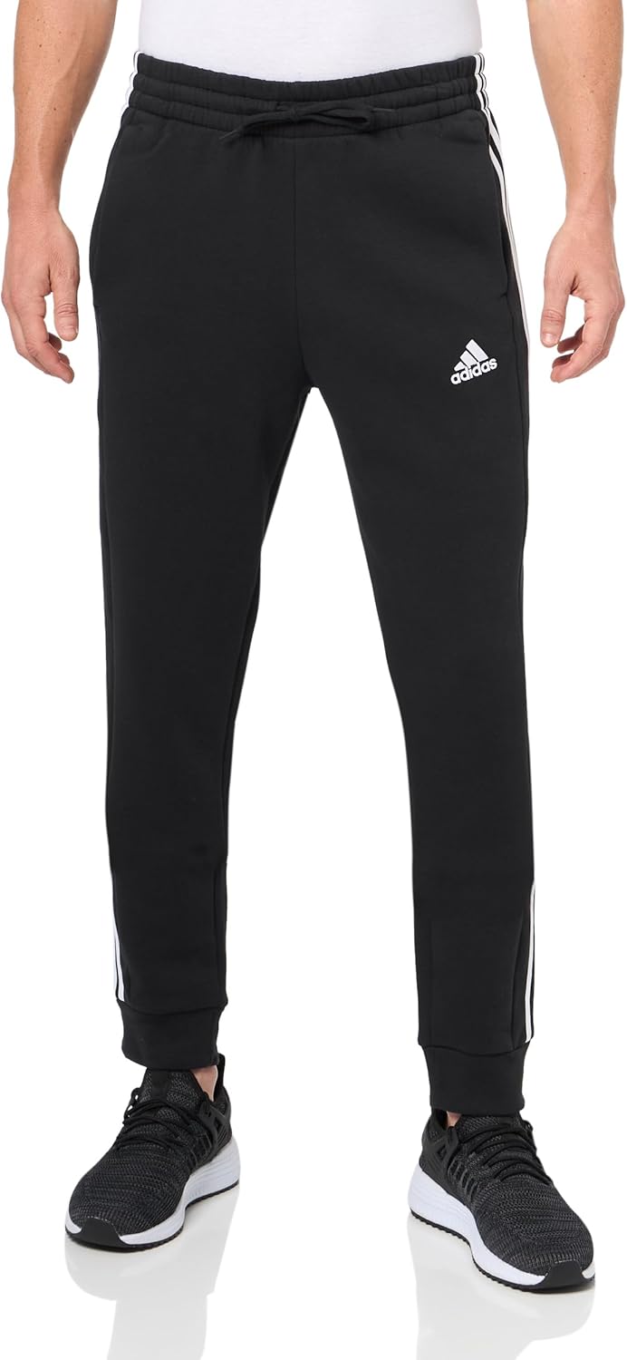 adidas Men's Essentials 3-Stripes Fleece Tapered Cuff Pants Review