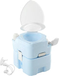 Portable Toilet Camping Porta Potty with Diagonal Seat - Space Saving