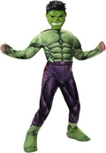 Marvel Boys Deluxe Hulk Costume - Muscle Jumpsuit & 3D Mask