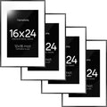 16 x 24 Picture Frame Black - Matte Metal Poster Frame, Set of 4