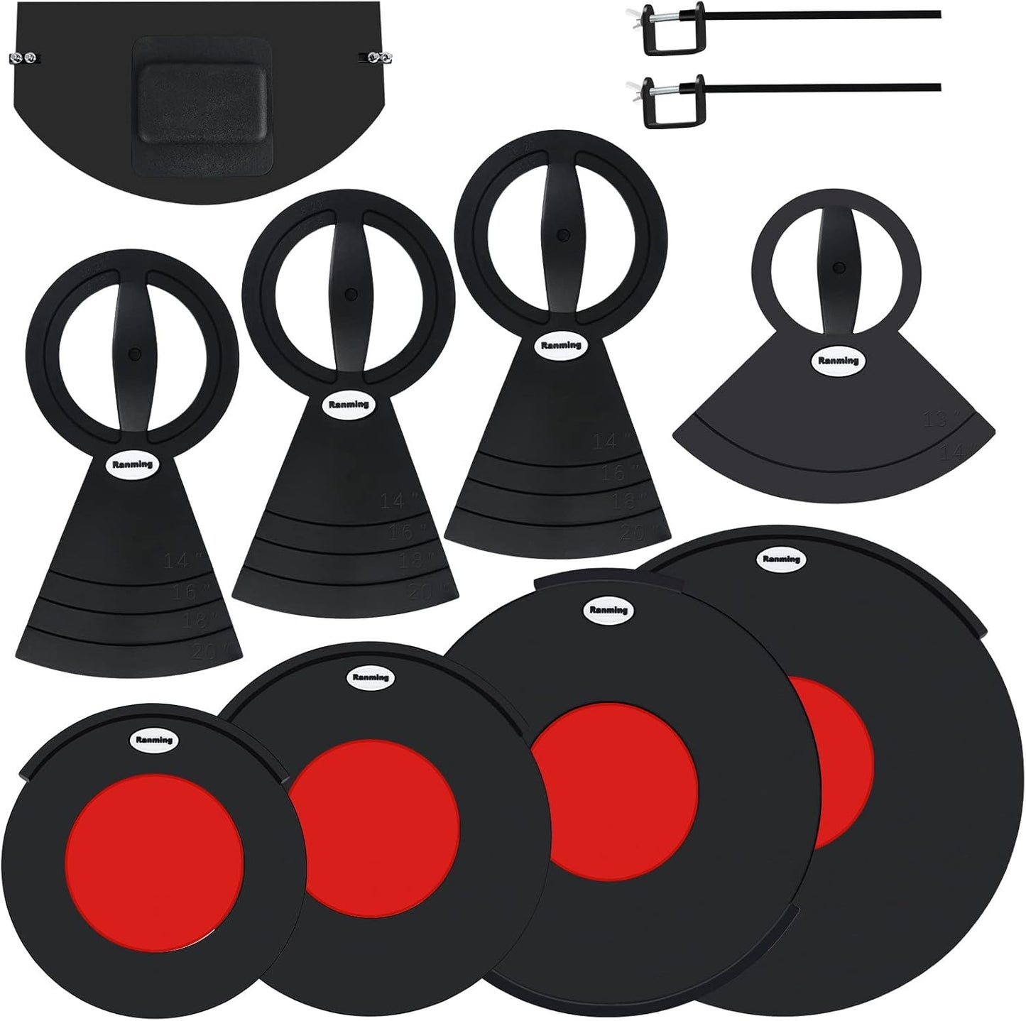 RANMING Drum Mute Pads Set for Quiet Practice and Performance
